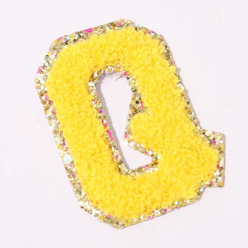 Popular DIY Personalized Self Adhesive A-Z Letters Alphabet Stickers Letters Chenille Letter Patch Chenille Embroidery Patches