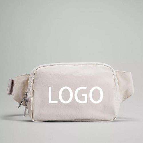 Custom LU9B11S White Opal Metal Zipper Fanny Pack Crossbody Bag Bum Hip Athletica Everywhere Belt Bag with Print