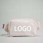 Custom LU9B11S White Opal Metal Zipper Fanny Pack Crossbody Bag Bum Hip Athletica Everywhere Belt Bag with Print