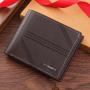 New Men's Large Capacity Multi-Card Wallet Youth Fashion Embossed Horizontal Soft Wallet with Waterproof Feature