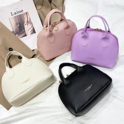 2024 Hot Selling Women's Handbag Fashion Shell Bags with Single Chain Strap PU Leather Shoulder Bag for Women Zipper Closure