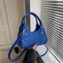 Women's bag red rivet handbag spring/summer 2024 new western-style and trendy texture single shoulder ladies bag