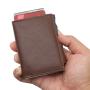 Leather Pop Up Card Holder Wallet Aluminum Metal Pop Up Card Case Metal Wallets