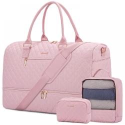 LOVEVOOK wholesale 3in 1 carry on handbags with Toiletry luggage bags large Gym Sports Bag for women travel weekender duffel bag