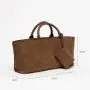Customize Luxury Stylish Large Capacity Suede Womens Tote Bags With Pouch Fashion Vegan Leather Custom Logo Womens Handbags