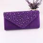 HR334 New Women's Party Clutch Bag Colored Satin Inlaid Diamond Hot Diamond Dinner Bag Banquet Evening Dress Wedding Qipao Bag