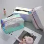 Wholesale Dazzling Color Laser PU Cosmetic Pouch Travel Portable Shiny Glitter Square Makeup Bag Waterproof