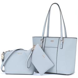 LOVEVOOK custom logo fashion Tote Purse and Shoulder Bag with Matching Wallets Set 3pc classic women and girls hand bags