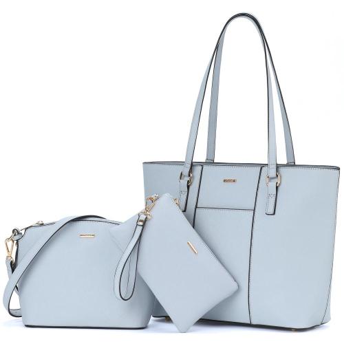 LOVEVOOK custom logo fashion Tote Purse and Shoulder Bag with Matching Wallets Set 3pc classic women and girls hand bags