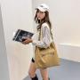 Factory Wholesale Solid Color Letter Printed Canvas Bag Casual Simple Student Handbag All-match Tote Bag