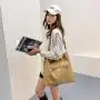 Factory Wholesale Solid Color Letter Printed Canvas Bag Casual Simple Student Handbag All-match Tote Bag