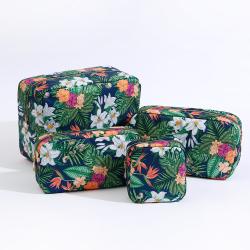 Factory Wholesale Custom Designer Travel Portable Cosmetic Pouch Nylon Zipper Waterproof Ladies Makeup Pouch