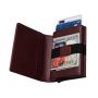 Smart quick card release leather card wallet slim storage aluminum card holder RFID Blocking