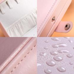 ZF158 Jewelry Case Single Layer Necklace Earrings Ring Box Portable Household Storage Anti-oxidation Waterproof PU
