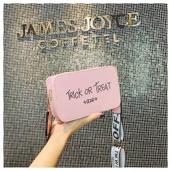 Fashion 2023 New Fashion Women's Bag Advanced Texture Solid Color Letter Small Square Bag Versatile One Shoulder Messenger Bag