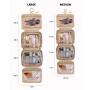 LOVEVOOK 12.5 In Waterproof Hanging Makeup Bag with Jewelry Compartment Clear Cosmetic Bag Travel Toiletry Bag for Women