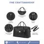 LOVEVOOK 2pcs/set Fashion Leather Travel Duffle Bag for Women Men Vintage Weekender Overnight Bag Gym Sports Bag with Wet Pocket