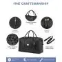 LOVEVOOK 2pcs/set Fashion Leather Travel Duffle Bag for Women Men Vintage Weekender Overnight Bag Gym Sports Bag with Wet Pocket