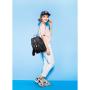 ZR496 Women's PU Anti-theft Waterproof Backpack New Fashion Famale Nylon Canvas Oxford Cloth Backpack Girl Single Shoulder Bag