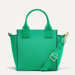 2022 New Casual Canvas Small Womens Handbags Knitted Bags Trendy Solid Color Green Portable Zipper Ladies Crossbody Bags