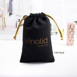 High Quality Customized Print Eco Friendly Dust Velvet Drawstring Pouch Personalized Logo Necklace Ring Bracelet Jewelry Bag