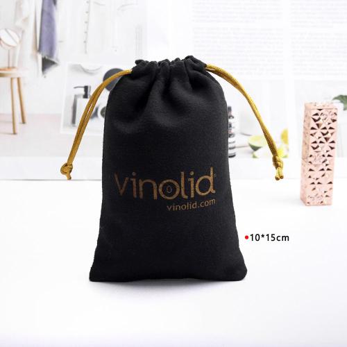 High Quality Customized Print Eco Friendly Dust Velvet Drawstring Pouch Personalized Logo Necklace Ring Bracelet Jewelry Bag