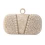High Quality Fashion Fashionable Small Square Evening Party Bag Elegant White Clutch Shoulder Bag New Acrylic Pearl Bags