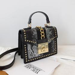 Hot Sales Sac A Main Femme Snake Pattern Chain Structured Handbags Shoulder Bag  Crossbody Bag For Women