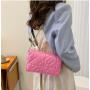 2024  Summer Women's Bag New Fashion Single Shoulder Crossbody Bag  Elegant Diamond Chain PU Bag For Ladies