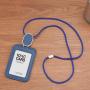 KT001 Creative PU leather ID Badge Holders Credit Card Working Bus Card Case Neck Strap Bus Access Student Card Holder