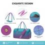 Fashion Gradient Travel Duffle Bag Unisex Carry On Luggage Bag with Shoe Compartment and Toiletry Pouch Weekender Overnight Bag