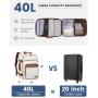LOVEVOOK 17 inch Carry on Laptop Backpack 40L TSA Personal Item 4 in 1 Large Capacity Business Travel Backpack with Toiletry Bag