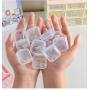 SN025 Mini Jewelry Storage Box Transparent Small Square Pill Storage Container Storage Box for Jewelry Earplug Battery
