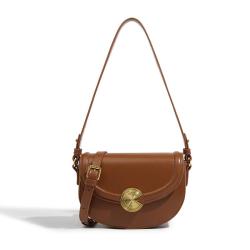 2024 Custom PU Leather Ladies Sling Saddle Bag For Women Fashion Shoulder Purse
