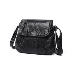 2024 Wholesale Wash Vegan Leather Shoulder Crossbody Bag For Women Retro Design