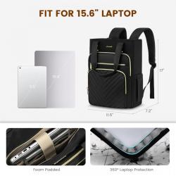 LOVEVOOK Fashion College Daypack for women 15.6 In Work Travel laptop Bag large capacity student school business laptop backpack