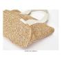 Bolsos New Fashion Ladies Bucket Bag Korean  Straw Woven Magnetic Button Bag Small Fresh Pure Color Handbag