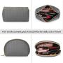 Cosmetic Mini Jars Inside Compact Case Drawstring Make Up Bag Faux Leather Makeup Bag Vegan Leather Makeup Bag With Window