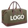 Customized Large Capacity Outdoor Overnight Weekender Carry on Shoulder Duffle Bag for Men Canvas Travel Duffel Bag