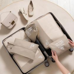 Factory Price 6PCS/Set Travel Mesh Bags Luggage Organizer Clothes Cosmetic Makeup Bag Home Shoes Underwear Storage Bag