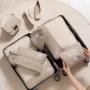 Factory Price 6PCS/Set Travel Mesh Bags Luggage Organizer Clothes Cosmetic Makeup Bag Home Shoes Underwear Storage Bag