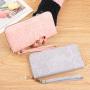 New Long Zipper Handheld Embossed Simple Women's Wallet