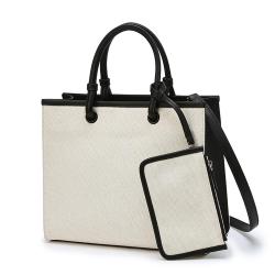 Most trending items right now Wholesale Durable Recycle Leather Shopping Bag Thick Tote Shoulder Handbags Canvas Bag For Girl