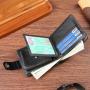New style wallet, men's short money clip multi-card slot, retro crocodile pattern, fashionable horizontal soft leather wallet