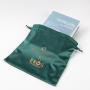 Custom Gold Logo Prined Drawstring Packaging Velvet Gift Pouch Soft Velvet Jewelry Dust Storage Bag