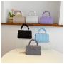 HR556 Women's Handbag PU Lock Buckle New Fashion Design Small Square Shoulder Bag Fashion Trend Versatile Handbag for Women