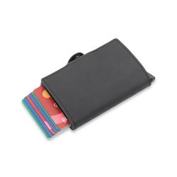 Factory Direct Mens Leather Smart Wallet RFID Card Holder Metal Aluminium Wallet for men