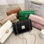 Pressure checkered small square bag 2024 pu leather women's shoulder bags wholesale chain messenger crossbody bag for women
