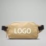wholesale outdoor sport chest waist bum bag colorful portable double zipper nylon fanny pack belt bag with metal logo