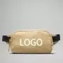 wholesale outdoor sport chest waist bum bag colorful portable double zipper nylon fanny pack belt bag with metal logo